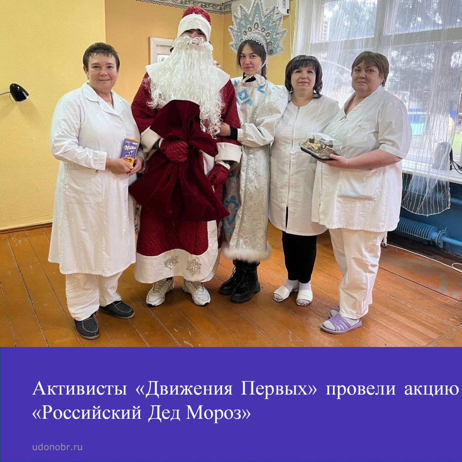 Активисты «Движения Первых» провели акцию «Российский Дед Мороз»