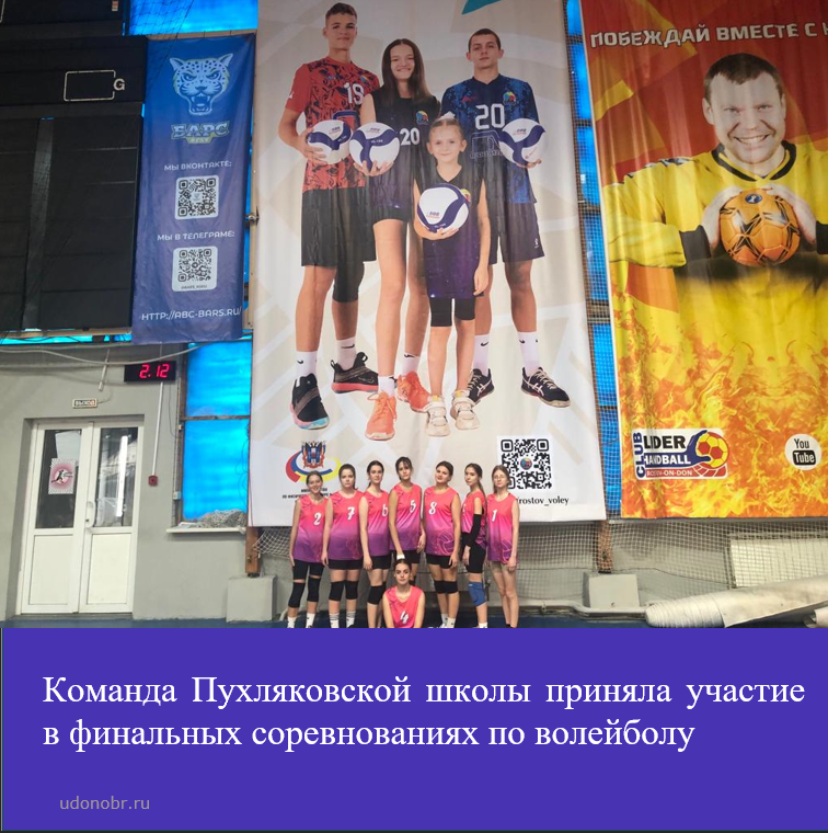 Команда Пухляковской школы приняла участие в финальных соревнованиях по волейболу