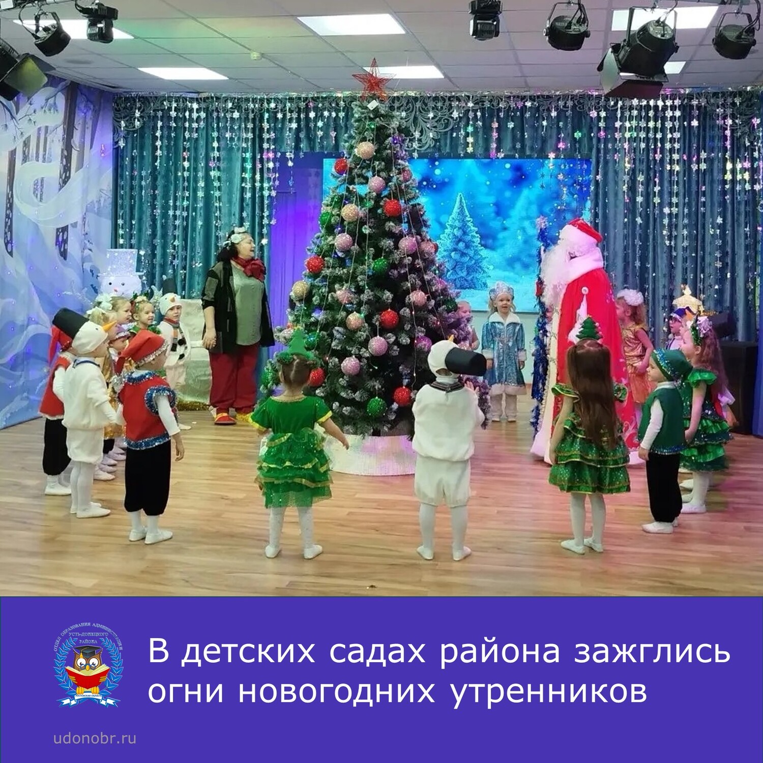 В детских садах района зажглись огни новогодних утренников